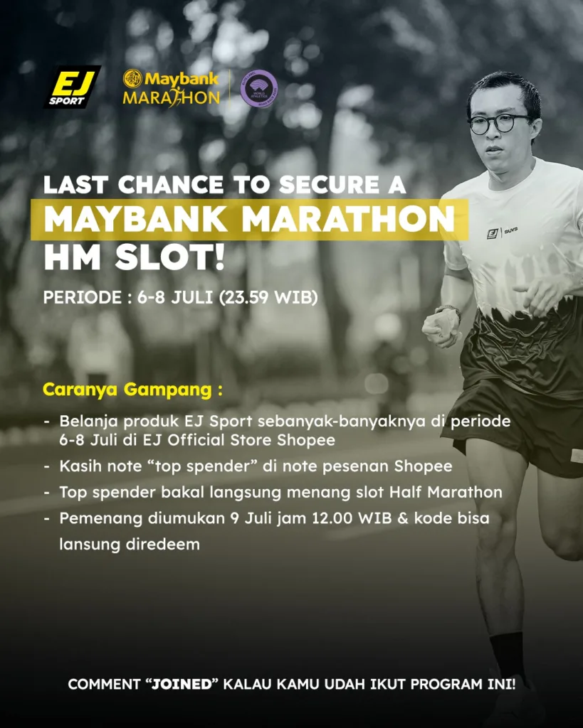EJ Sport Top Spender Raffle Ticket Maybank Marathon 2025